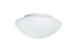 Bathroom 23cm White Ceiling Light With Opal Glass