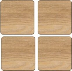 Creative Tops Oak Veneer Coasters Set Of 4