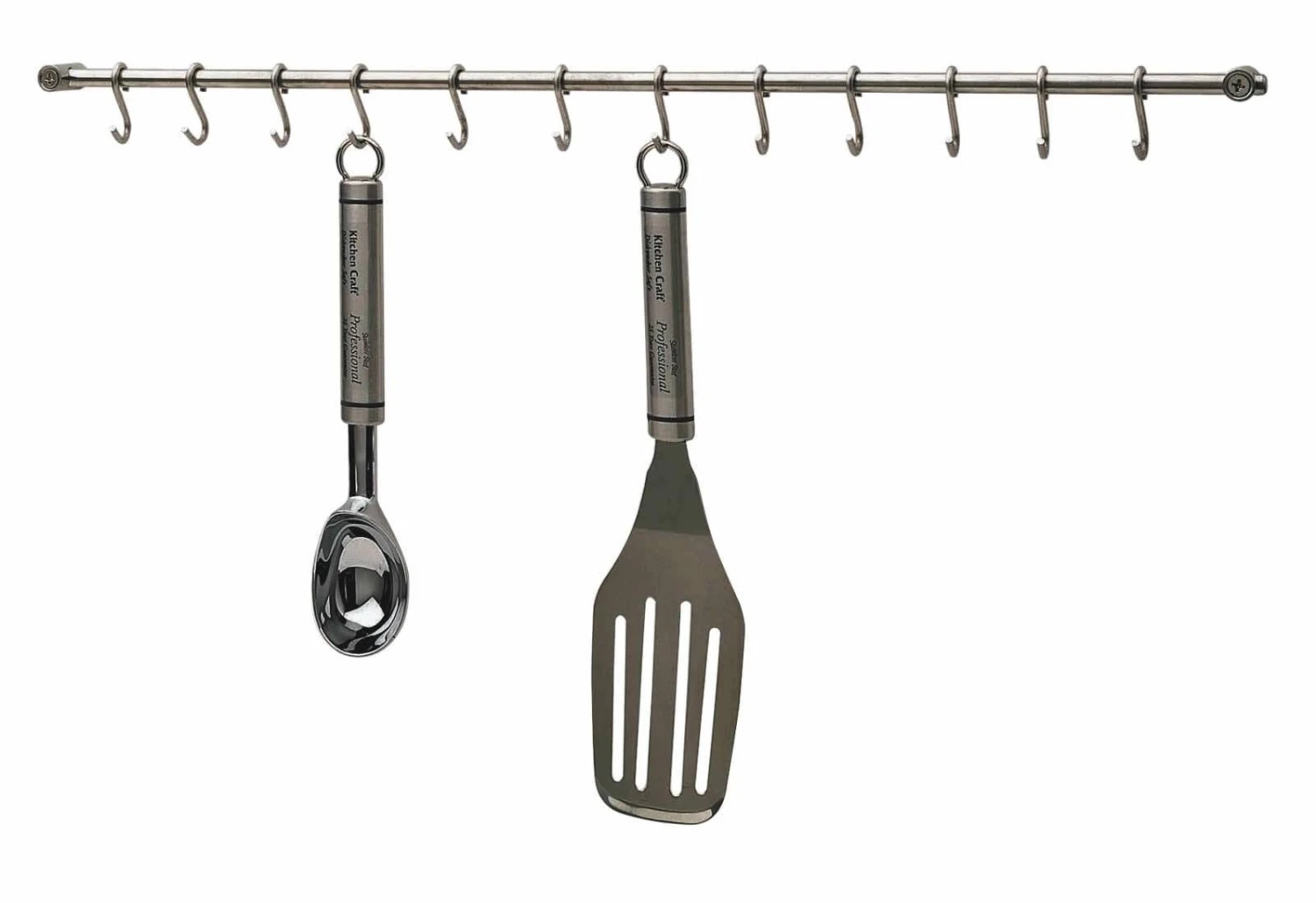KitchenCraft Stainless Steel Utensil Rack 52cm 3 KitchenCraft Stainless Steel Utensil Rack 52cm