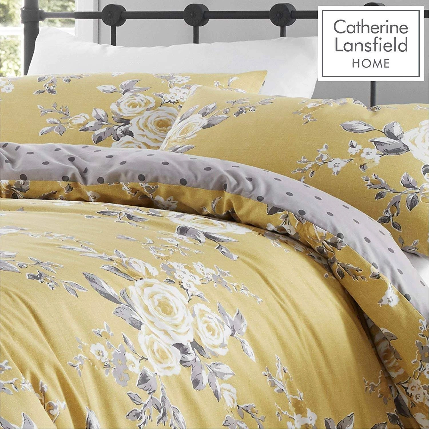 Catherine Lansfield Canterbury Ochre Quilt Set 4 Catherine Lansfield Canterbury Ochre Quilt Set - Image 2