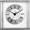 Hamilton Silver Effect Mantel Clock -Home Furnishings Store 24617 19818