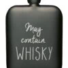 Barcraft Whisky Slogan Hip Flask Grey -Home Furnishings Store 25315 19714