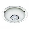 Searchlight Circular Flush Ceiling Light With Crystal Centre Detail IP44