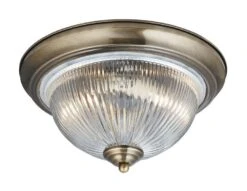 Searchlight Antique Brass American Diner Style Ceiling Light