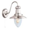 Searchlight Fisherman Satin Silver Wall Light