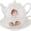 Wrendale Tea For One With Saucer Robins -Home Furnishings Store 28951 18443