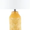 Pacific Lifestyle Embossed Mustard Ceramic Table Lamp 1 Pacific Lifestyle Embossed Mustard Ceramic Table Lamp -Home Furnishings Store 32988 16653