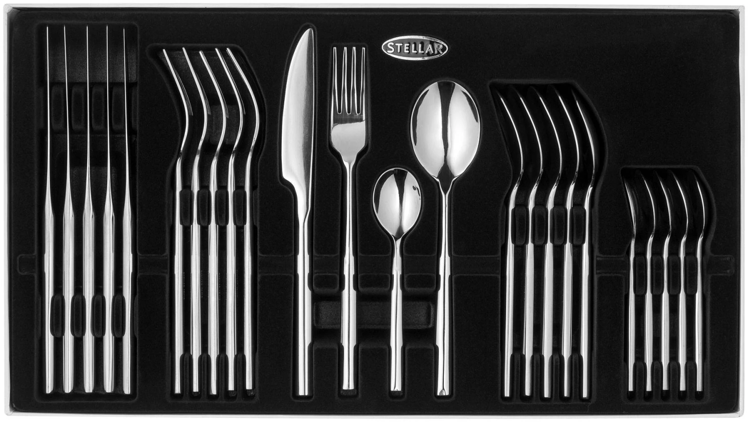 Stellar Rochester Polished 18/10 24 Piece Cutlery Set 4 Stellar Rochester Polished 18/10 24 Piece Cutlery Set - Image 2
