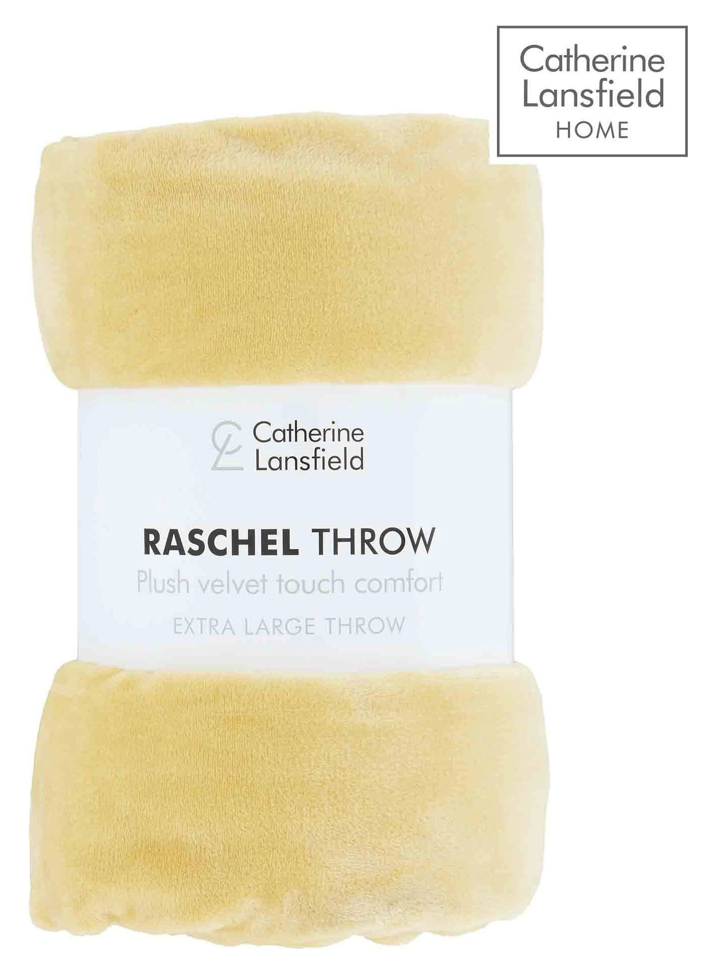 Catherine Lansfield Raschel Velvet Touch Throw Ochre 4 Catherine Lansfield Raschel Velvet Touch Throw Ochre - Image 2