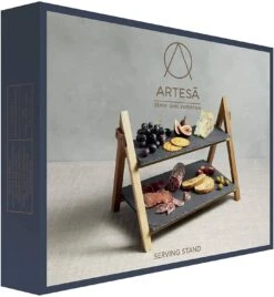 Artesa Two Tier Slate Serving Stand -Home Furnishings Store 35881 14739