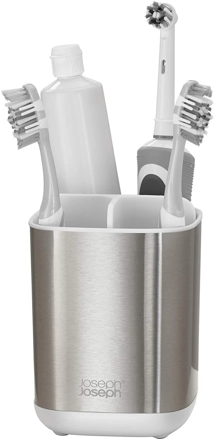 Joseph Joseph Small Steel Toothbrush Caddy 5 Joseph Joseph Small Steel Toothbrush Caddy - Image 3
