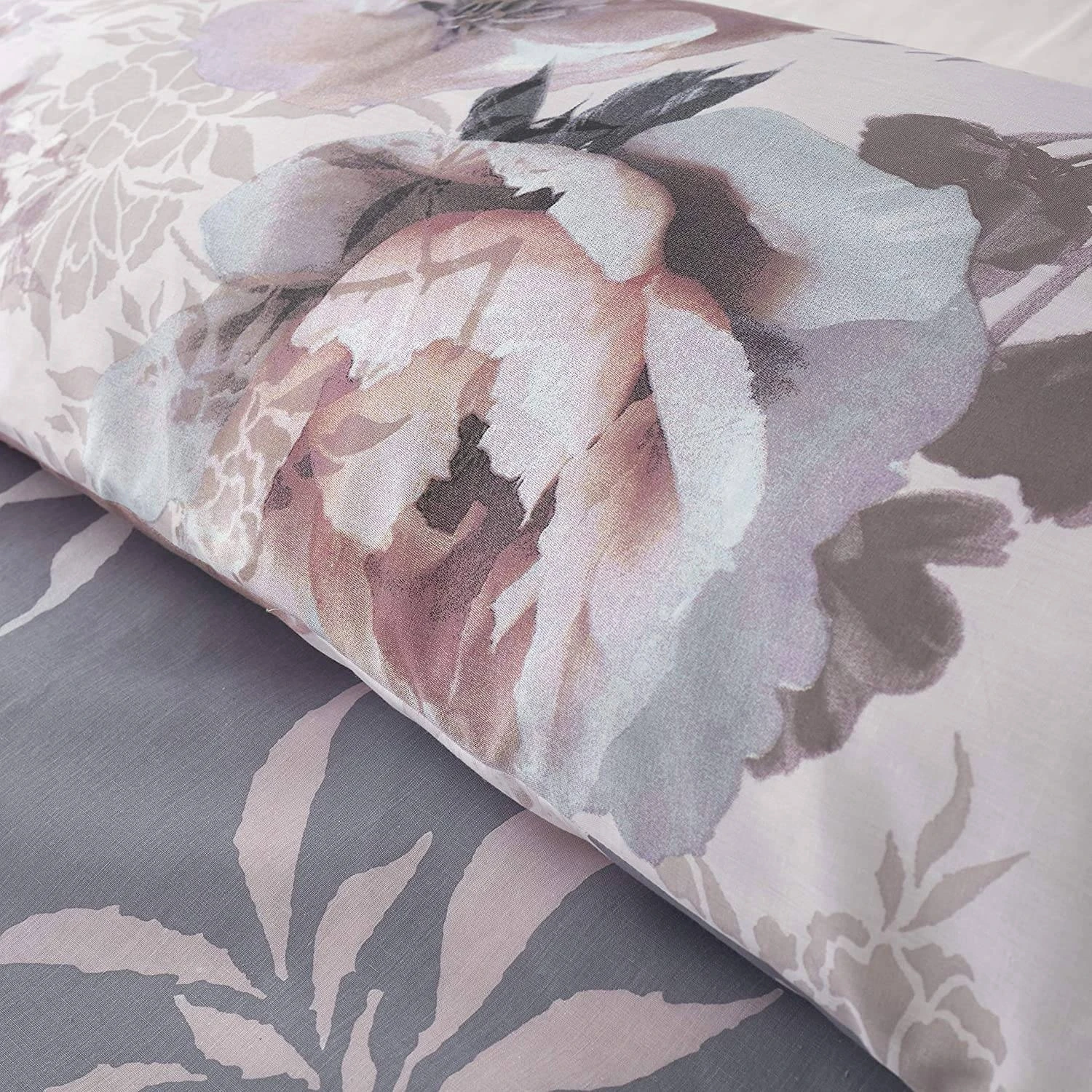 Catherine Lansfield Dramatic Floral Grey Duvet Set 5 Catherine Lansfield Dramatic Floral Grey Duvet Set - Image 3