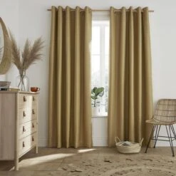Ashley Wilde Flynn Ochre Blackout Curtains