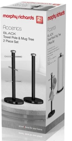 Morphy Richards Accents Towel Pole And Mug Tree Set Black -Home Furnishings Store 42718 7898