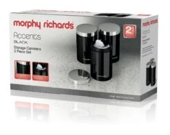 Morphy Richards Accents Set Of 3 Canisters Black -Home Furnishings Store 42720 7895