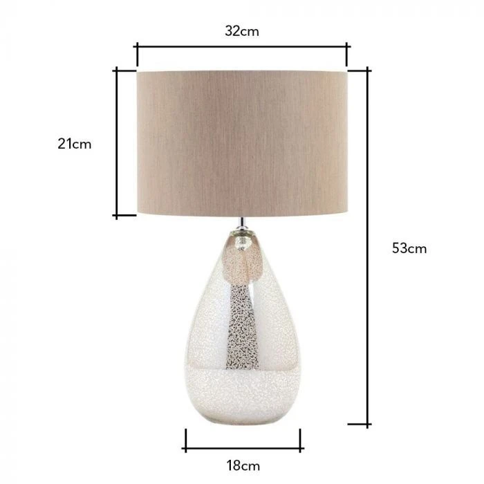 BHS Renley Table Lamp Champagne 4 BHS Renley Table Lamp Champagne - Image 2