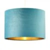 BHS Velvet Easyfit Shade Teal & Brass -Home Furnishings Store 42808 7768