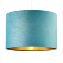 BHS Velvet Easyfit Shade Teal & Brass