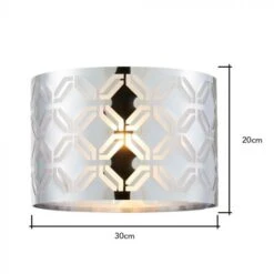 BHS Metallic Lasered Easyfit Shade Silver -Home Furnishings Store 42815 7749