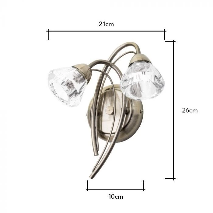 BHS Marianne Wall Light Antique Brass 5 BHS Marianne Wall Light Antique Brass - Image 4