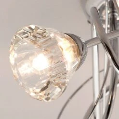 BHS Marianne Flush Ceiling 5 Light Chrome -Home Furnishings Store 42828 7699