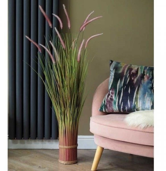 Smart Solar Faux Bouquet - Lilac Grass Tails 120cm 4 Smart Solar Faux Bouquet - Lilac Grass Tails 120cm - Image 2