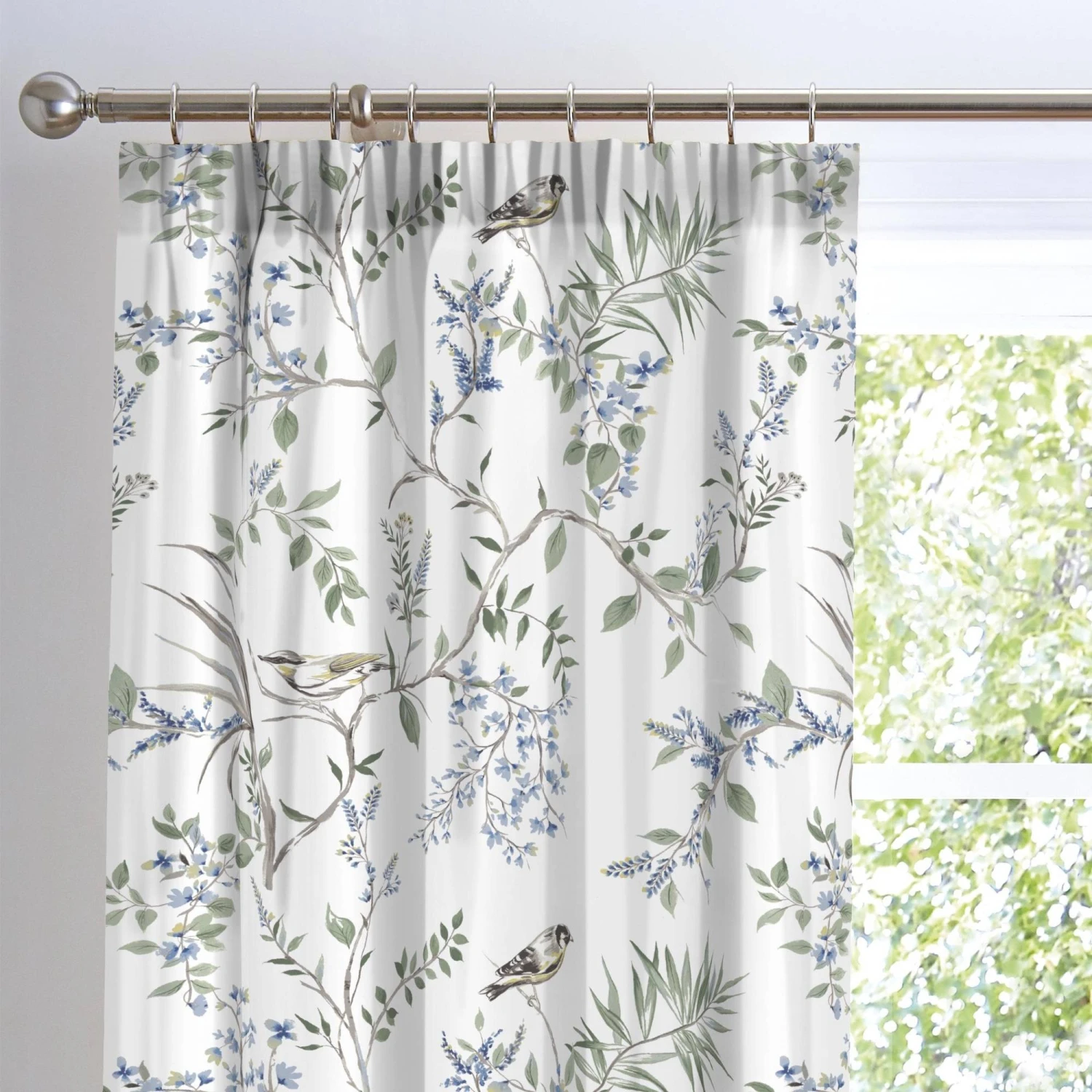 Dreams & Drapes Nora Blossom Curtains Green 66x72 4 Dreams & Drapes Nora Blossom Curtains Green 66x72 - Image 2