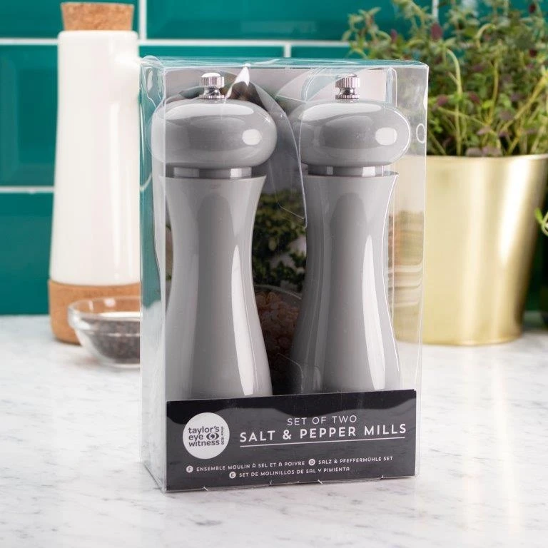 Taylors Eye Witness Salt & Pepper Mill Grey Set Of 2 4 Taylors Eye Witness Salt & Pepper Mill Grey Set Of 2 - Image 2