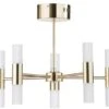 BHS Lois 10 Light Semi Flush Ceiling Light Brass -Home Furnishings Store 50012 33766