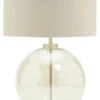 BHS Metro Clear Glass Sphere Table Lamps Lamp Satin Brass. -Home Furnishings Store 50014 33770