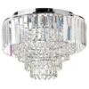 BHS Paladina Flush Ceiling Light Chrome -Home Furnishings Store 50034 33709