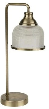 Searchlight Bistro II Table Lamp - Antique Brass & Halophane Glass 5 Searchlight Bistro II Table Lamp - Antique Brass & Halophane Glass - Image 3