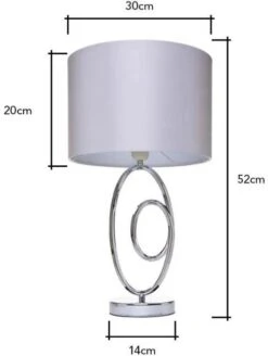 BHS Aspen Sculptural Table Lamps Lamp Chrome -Home Furnishings Store 50044 33683