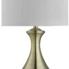 Searchlight Touch Table Lamps Lamp - Antique Brass & Fabric Shade
