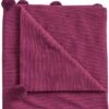 Helena Springfield Pom Pom Knit Throw Fuchsia -Home Furnishings Store 51159 30397