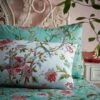 Furn Vintage Chinoiserie Floral Exotic Duvet Cover Set Jade