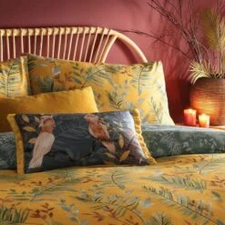 Furn Mazari Exotic Jungle Duvet Cover Set Mustard -Home Furnishings Store 53563 25539