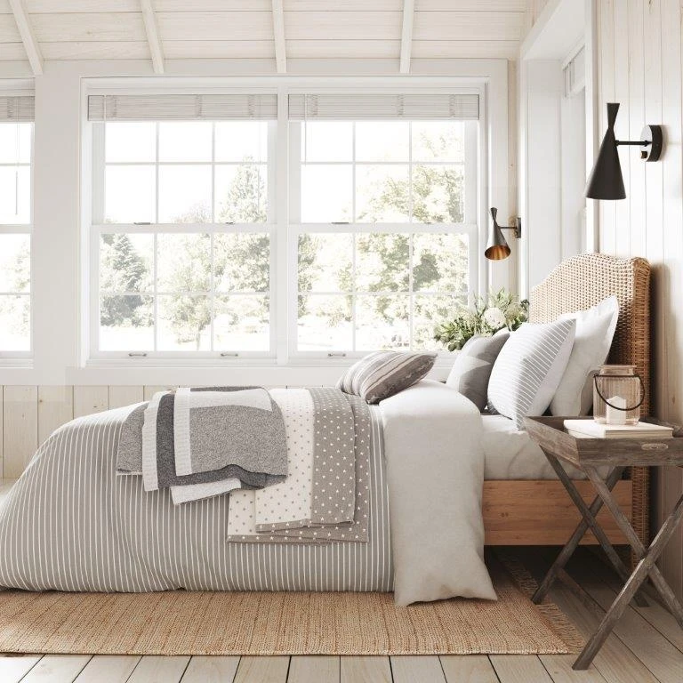 Helena Springfield Breton Stripe Grey Duvet Set 3 Helena Springfield Breton Stripe Grey Duvet Set