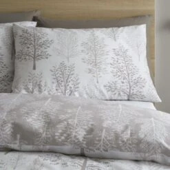 Catherine Lansfield Wilda Tree Natural Duvet Set -Home Furnishings Store 54083 23914