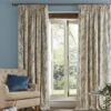 Laura Ashley Pussy Willow Off White Seaspray Pencil Pleat Curtains