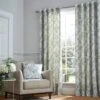 Laura Ashley Parterre Sage Eyelet Curtains