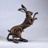 Edge Boxing Hare Sculpture
